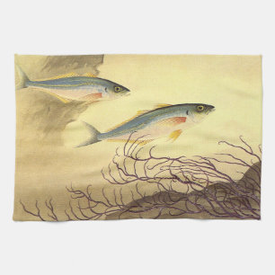 Mackerel Fish Swimming in the Ocean Kitchen Towel