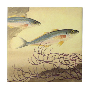 Mackerel Fish Swimming in the Ocean Tile