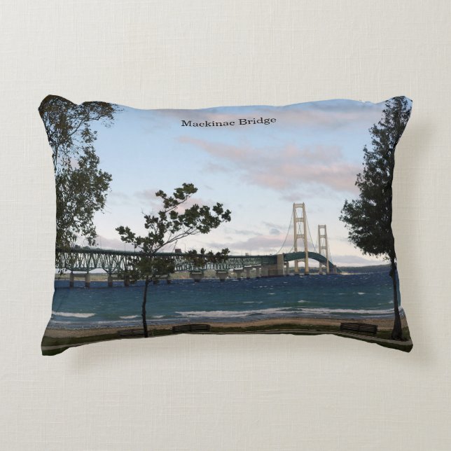 Mackinac Bridge accent pillow (Front)