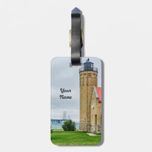 Mackinac Bridge and Lighthouse Luggage Tag