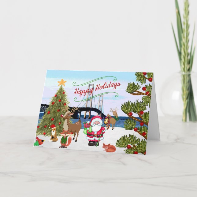 Mackinac Bridge Christmas Card (Front)