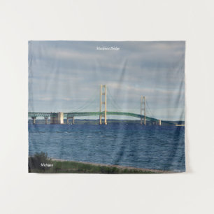 Mackinac Bridge from Mackinaw City Tapestry