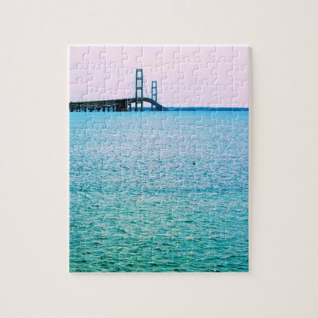 Mackinac Bridge - Lake Michigan - 8x10 - 110 pcs. Jigsaw Puzzle (Vertical)