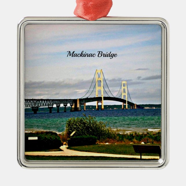 Mackinac Bridge, Mackinac Island Metal Ornament (Front)
