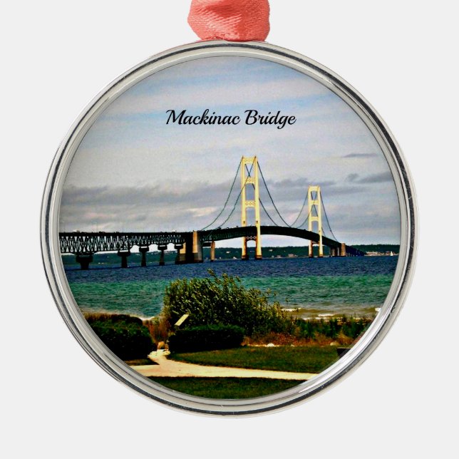 Mackinac Bridge, Mackinac Island Metal Ornament (Front)