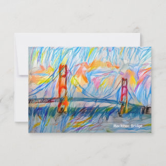 Mackinac Bridge Mackinac Island Note Card