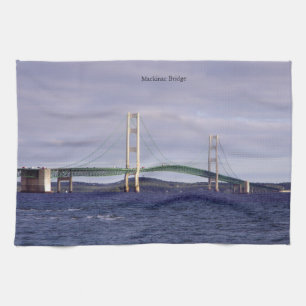 Mackinac Bridge Mackinaw City kitchen towel