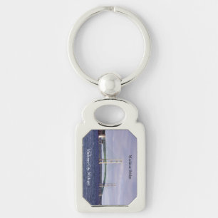Mackinac Bridge Mackinaw City metal key chain