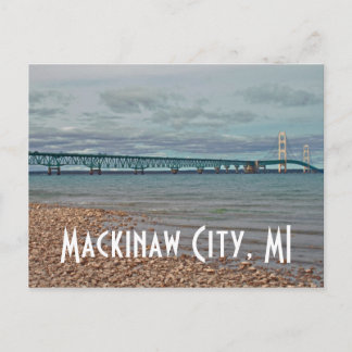 Mackinac Bridge Mackinaw City, MI Postcard