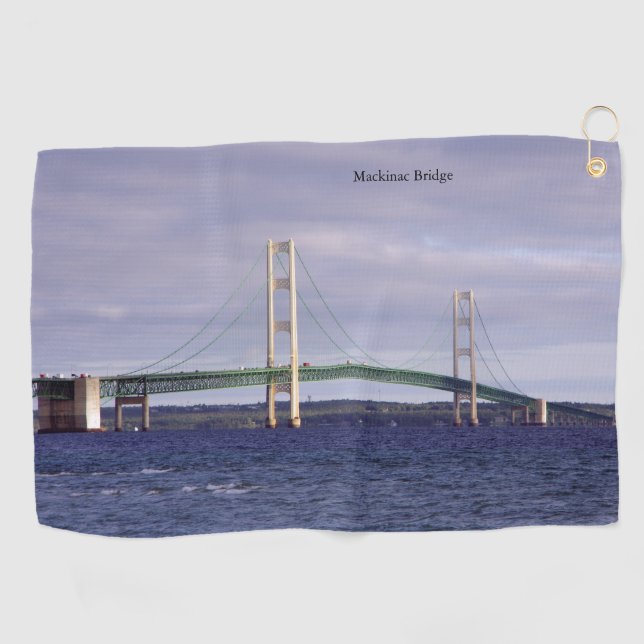 Mackinac Bridge Mackinaw City serviette de golf (Horizontal)