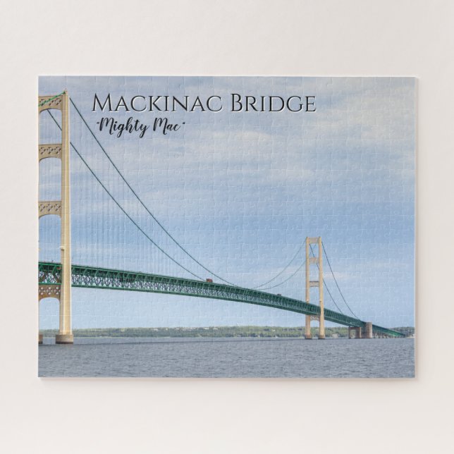 Mackinac Bridge MI, the Mighty Mac Jigsaw Puzzle (Horizontal)