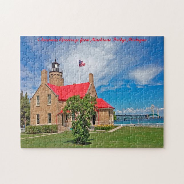 Mackinac Bridge Michigan. Jigsaw Puzzle (Horizontal)