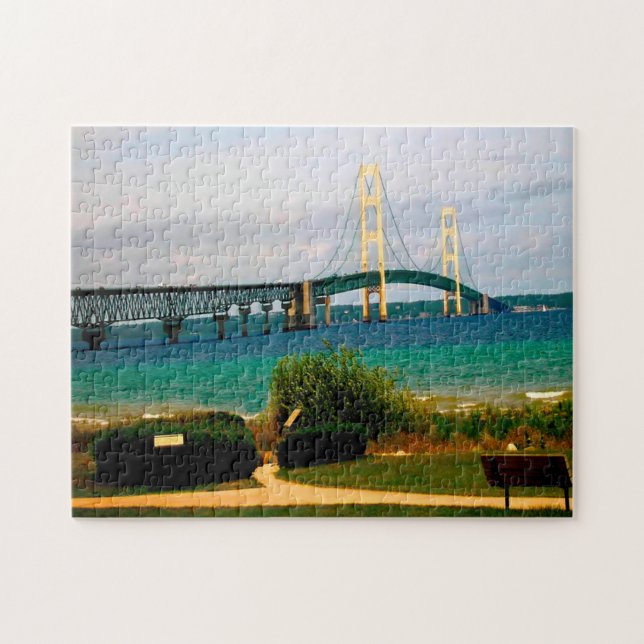 Mackinac Bridge Michigan. Jigsaw Puzzle (Horizontal)