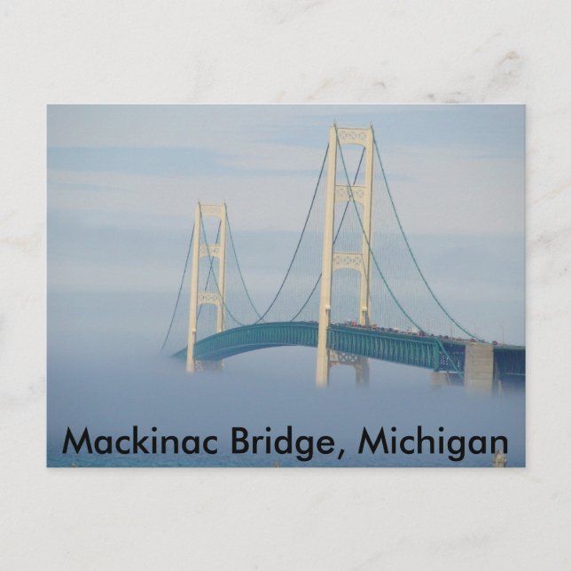Mackinac Bridge, Michigan Postcard (Front)