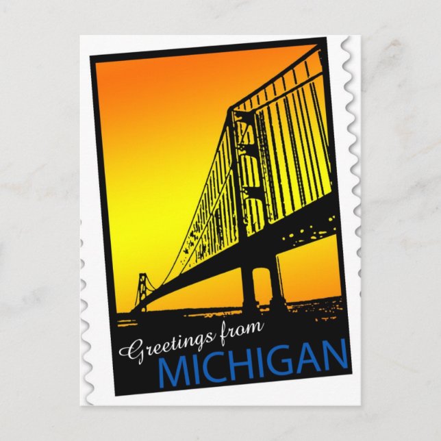Mackinac Bridge postcard (Front)