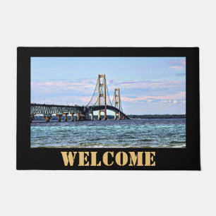 Mackinac Bridge Welcome Door Mat