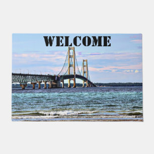 Mackinac Bridge Welcome Door Mat
