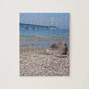 Mackinac Bridge With Rock Puzzle