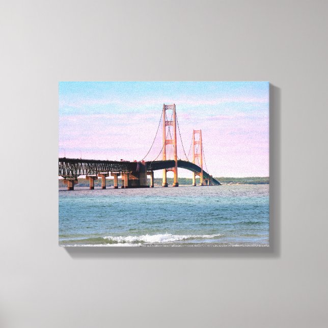 Mackinac Bridge Wrapped Canvas (Front)