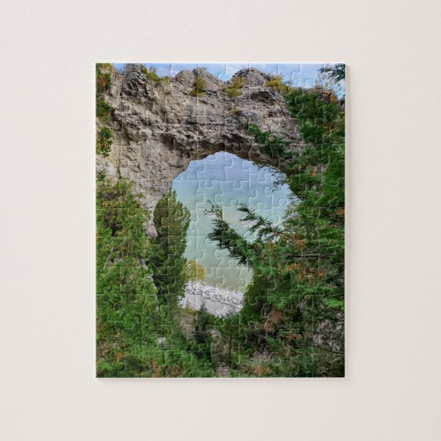 Mackinac Island Arch Rock Jigsaw Puzzle (Vertical)