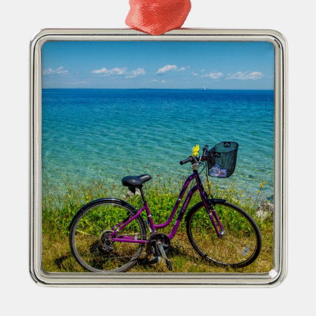 Mackinac Island Bike Metal Ornament (Front)