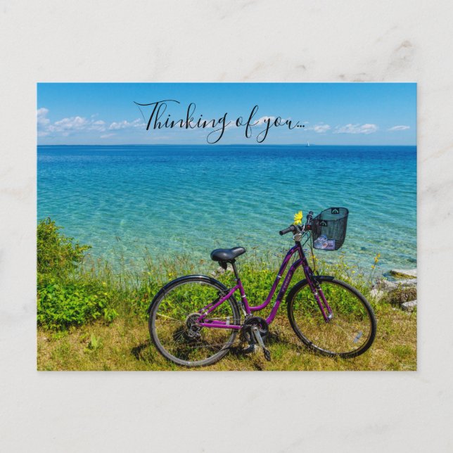 Mackinac Island Bike Penser À Vous Carte Postale (Devant)