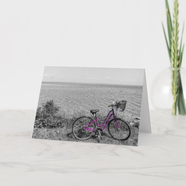 Mackinac Island Bike Selective Colour Greeting Car Card (Front)