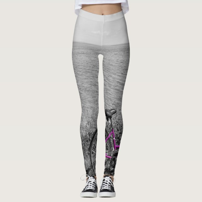 Mackinac Island Bike Selective Colour Leggings (Front)