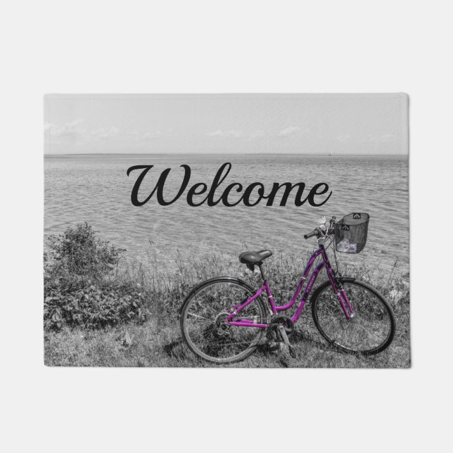Mackinac Island Bike Selective Colour Welcome Doormat (Front)
