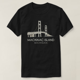 Mackinac Island Bridge Michigan Great Lakes Huron T-Shirt