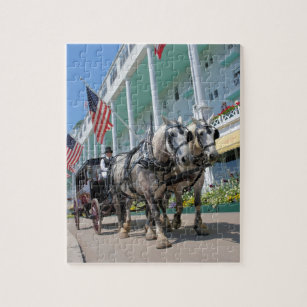 Mackinac Island Carriage Ride - 8x10 - 110 pc Jigsaw Puzzle