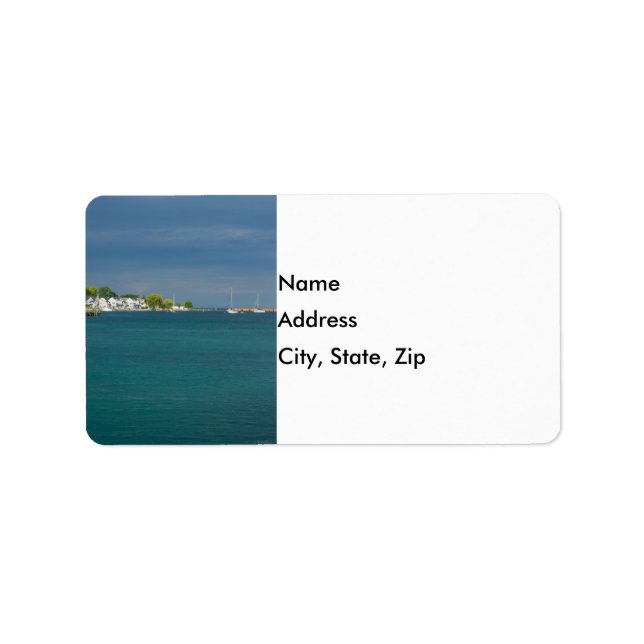 Mackinac Island Harbour Address Labels (Front)