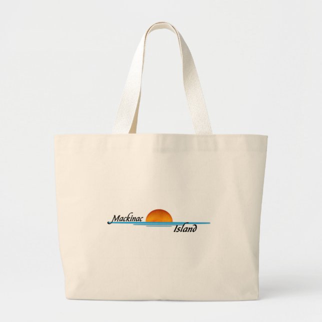 Mackinac Island Large Tote Bag (Front)