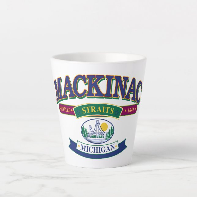 Mackinac Island, Mackinac, Island,  Latte Mug (Front)