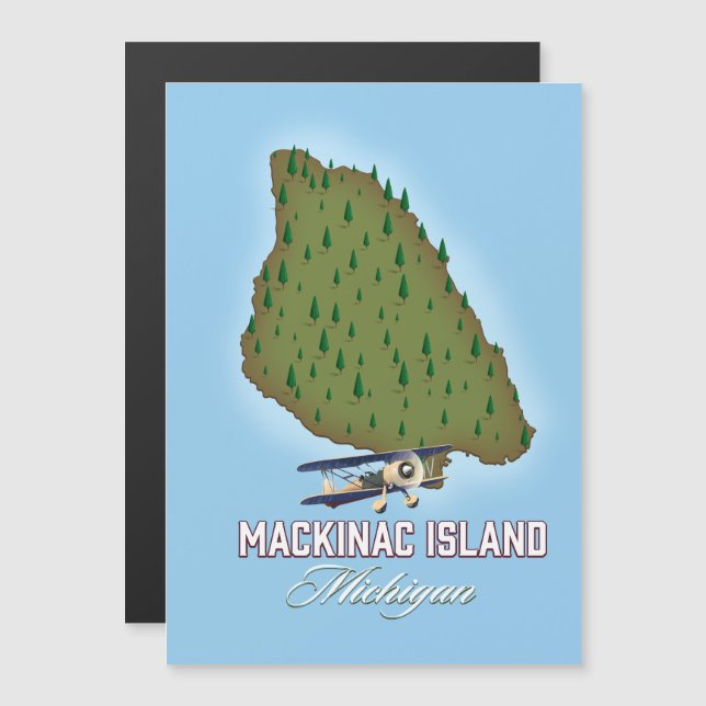 Mackinac Island Michigan map (Front/Back)