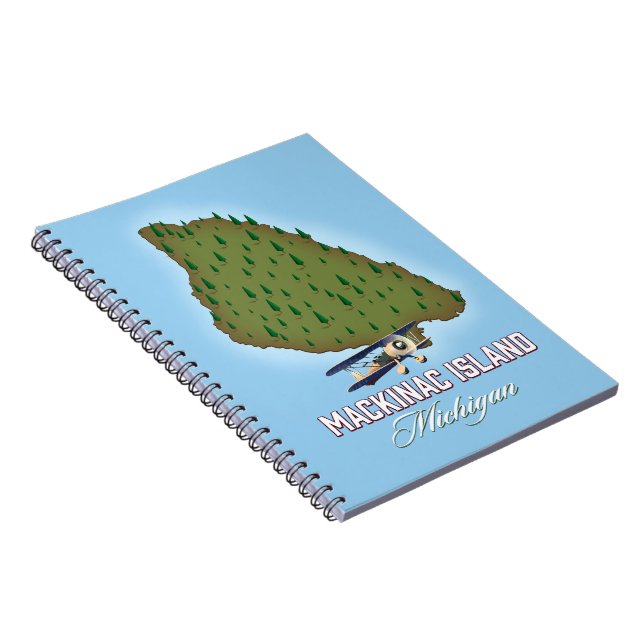 Mackinac Island Michigan map Notebook (Right Side)