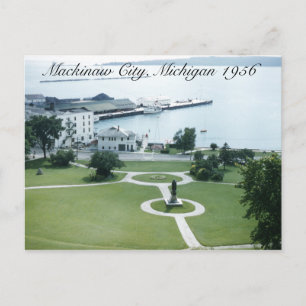 Mackinac Island Port 1956 Michigan Postcard