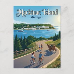 Mackinac Island USA Postcard