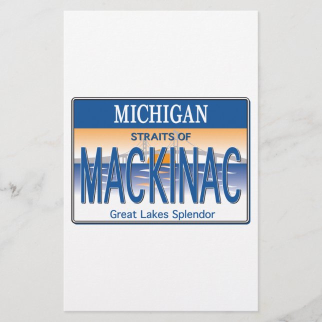 Mackinac License Stationery (Front)