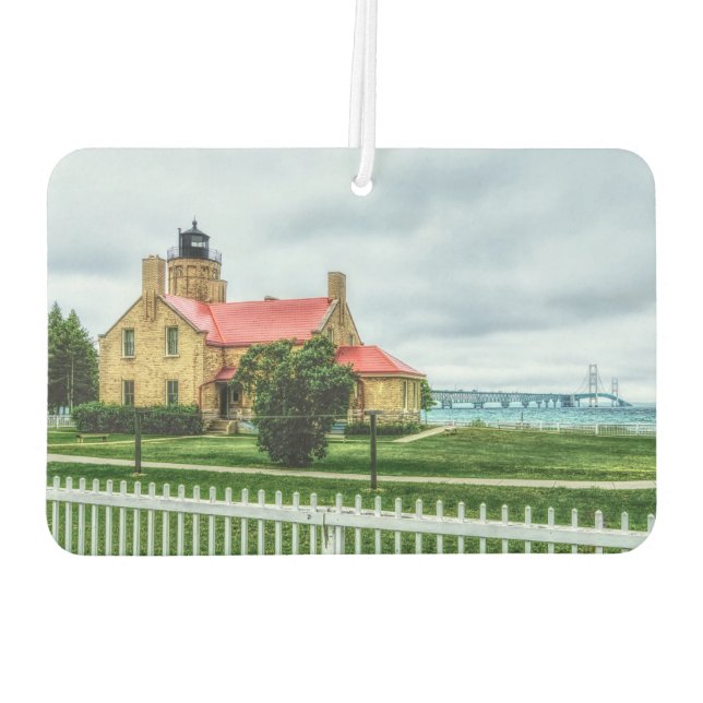 Mackinac Light and Bridge Air Freshener (Back)