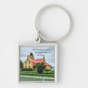 Mackinac Light and Bridge Keychain