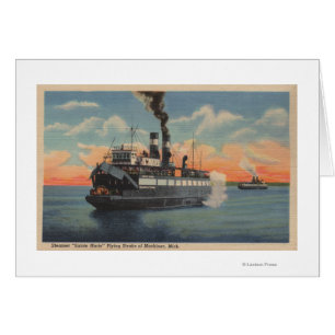 Mackinac, MI - View of Sainte Marie Steamer