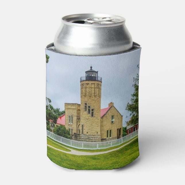 Mackinac Point Light Can Cooler (Can Front)