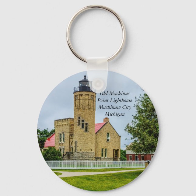 Mackinac Point Light Keychain (Front)