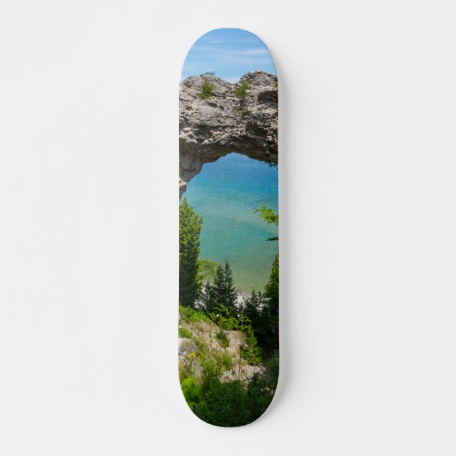 Mackinacs Arch Rock Skateboard (Front)