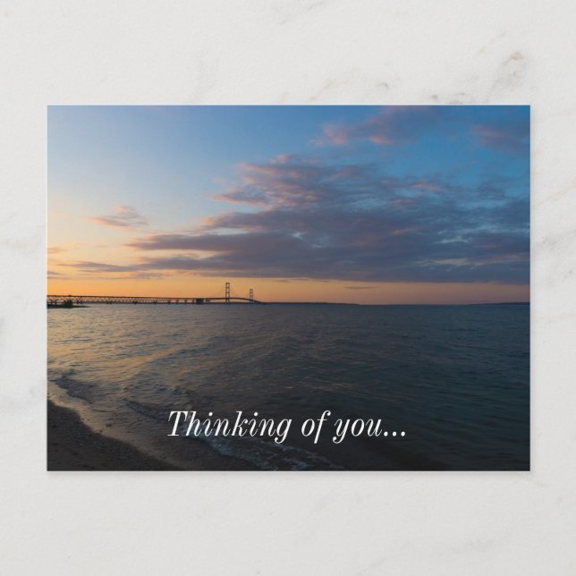 Mackinaw City Dusk Postcard (Front)
