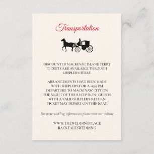 Mackinaw Island Transportation Enclosure Card