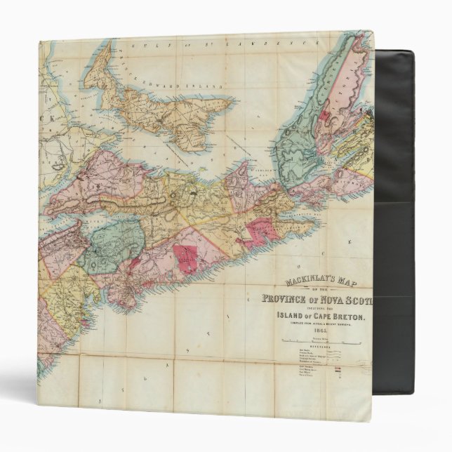 Mackinlay's map of the Province of Nova Scotia 2 Binder (Front/Inside)