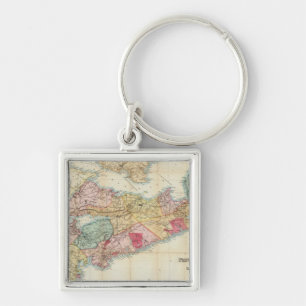 Mackinlay's map of the Province of Nova Scotia 2 Keychain
