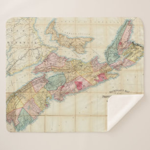 Mackinlay's map of the Province of Nova Scotia 2 Sherpa Blanket